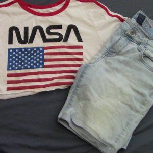 NASA graphic tee & cute shorts